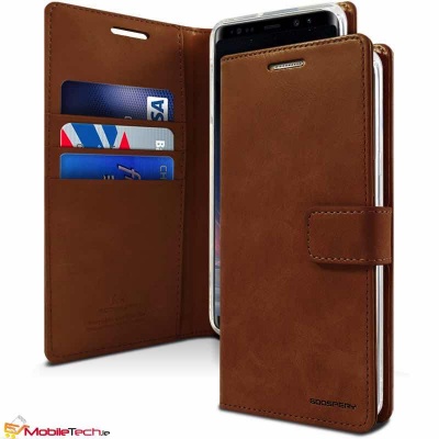 Samsung Galaxy A8(2018) Goospery Bluemoon Diary Case Brown