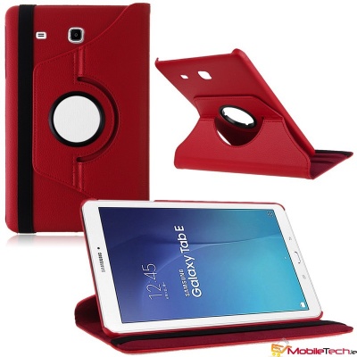 Samsung Galaxy Tab E T560 9.6'' Rotating Case Red