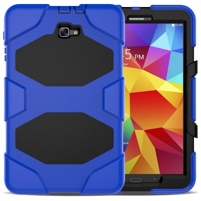 Samsung Galaxy Tab A Case 10.1 T580 -  Heavy Duty Rugged  Shockproof Drop Protection Cover With Kickstand Blue