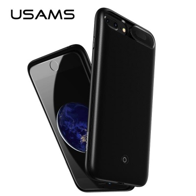 iPhone 7/8 Plus Usams Battery Charger Case  4200 mAh Power Bank Cover Black