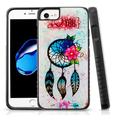 iPhone SE(2nd Gen) and iPhone 7/8 Case MYBAT Dreamcatcher Love Gel/Black Fusion Protector Cover