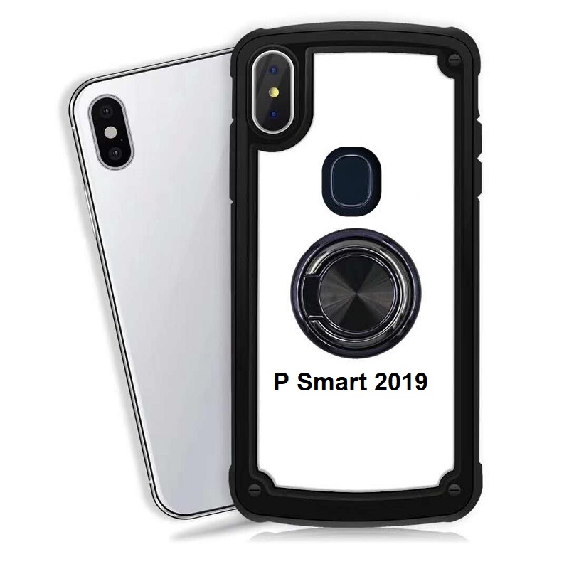 Huawei P Smart 2019 Black Case With Ring Holder