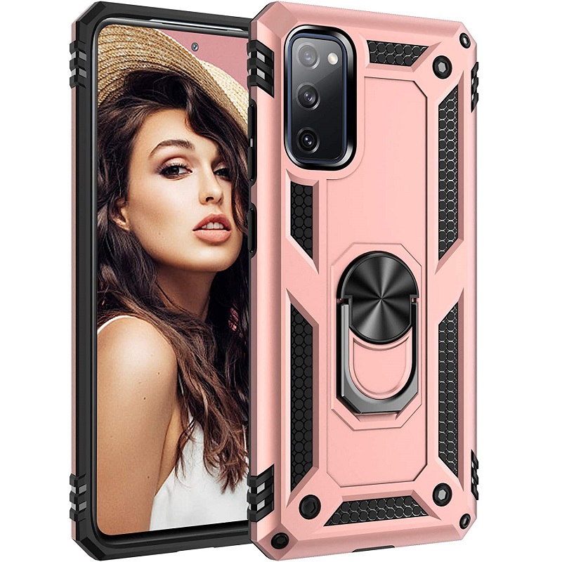 Samsung Galaxy S20 FE 5G Case - Rosegold  Ring Armour