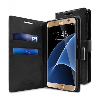 Samsung Galaxy S7 Edge Bluemoon  Wallet Case Black