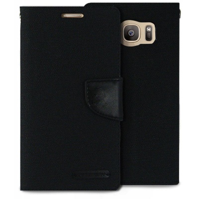 Samsung Galaxy S7 Edge Canvas Wallet Case  Black