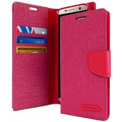Samsung S8 Plus Canvas Wallet Case  Pink