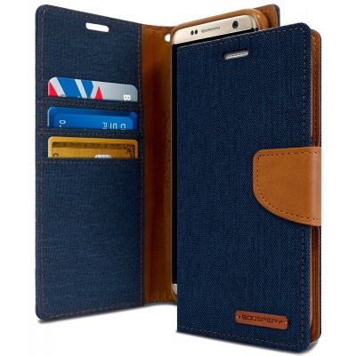 Samsung S8 Plus Canvas Wallet Case  Denim