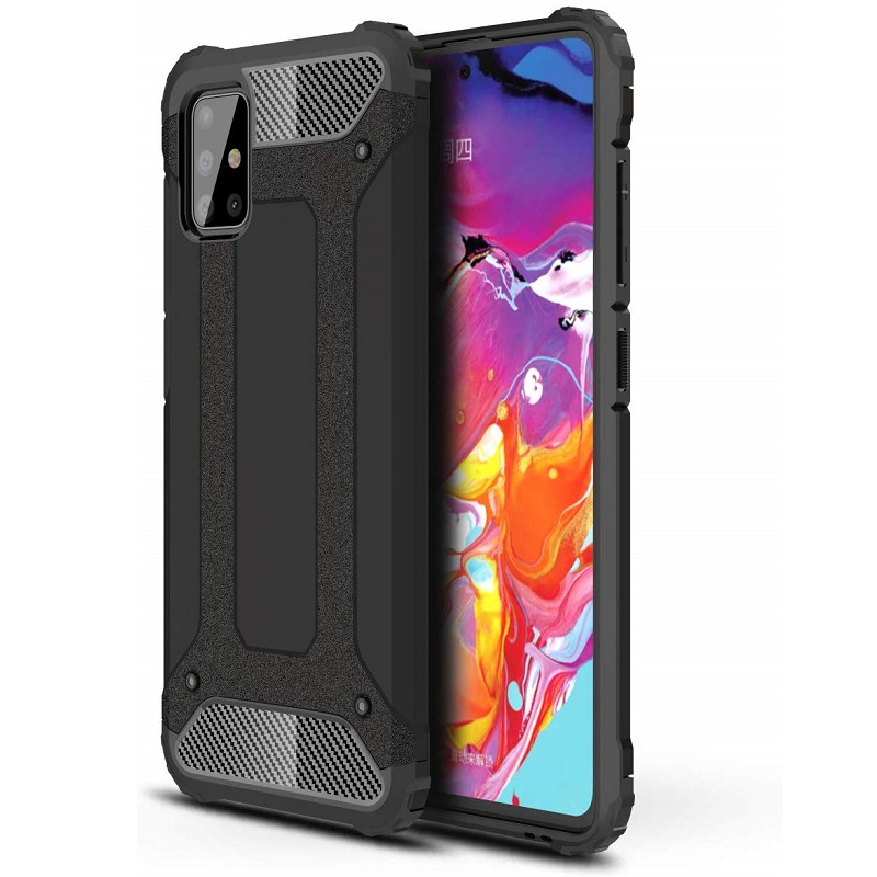 Samsung Galaxy A51 Case - Black Luxury Armor