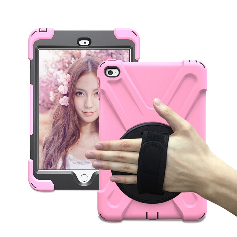 iPad Mini 6  Shockproof Cover With Strap Holder| Babypink