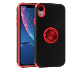 iPhone XR Magnetic Ring Holder Cover BLACK/ RED