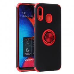Huawei P30 Pro Magnetic Ring Holder Cover BLACK/ RED