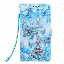 Huawei Y6 2019 Wallet Case Blue Paris