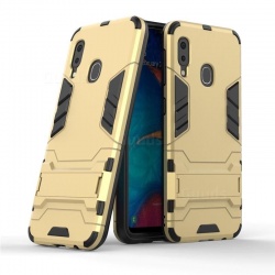 Samsung Galaxy A40 Kickstand Shockproof Cover Gold