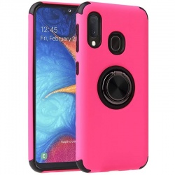 Samsung Galaxy A40 Magnetic Ring Holder Cover HotPink