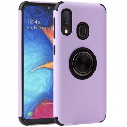 Samsung Galaxy A40 Magnetic Ring Holder Cover Purple