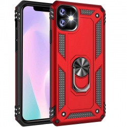 Iphone 11 Finger Loop Armor Hybrid Case |Red