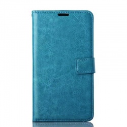 Samsung Galaxy Note 4 PU Leather Wallet Case Blue