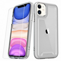 iPhone 11 Mybat Lux Series Case With Tempered Glass | Clear