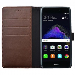 Huawei P8 Lite(2017) PU Leather Wallet Case  Brown