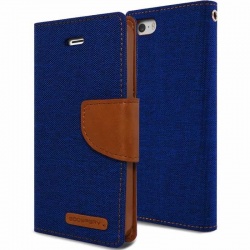 iPhone SE/5S/5 Canvas Wallet Case  Blue