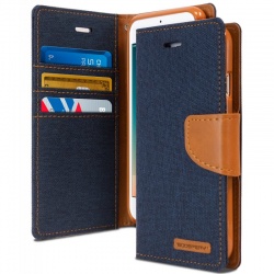 iPhone SE(2nd Gen) and iPhone 7/8 Case Goospery Canvas Diary- Denim