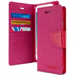 iPhone SE(2nd Gen) and iPhone 7/8 Case Goospery Canvas Diary- Pink