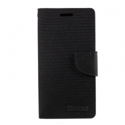 Samsung Galaxy J3(2017)  Canvas Wallet Case  Black