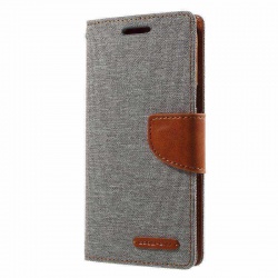 Samsung Galaxy J3(2017)  Canvas Wallet Case  Grey