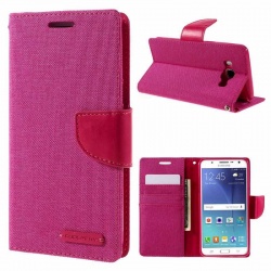 Samsung Galaxy J5(2016)  Canvas Wallet Case  Pink