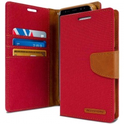 Samsung Galaxy Note 8 Canvas Wallet Case  Red