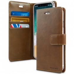 iPhone X Case Goospery Bluemoon Diary Case Brown