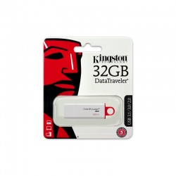 Kingston DTIG4/32GB Data Traveler G4 USB 3.1 Gen 1 (USB 3.0) Flash Drive 32 GB, Red, White