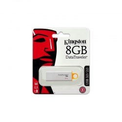 Kingston DTIG4/8GB DTIG4/8 GB Technology Data Traveler G4 8 GB USB 3.1 Gen 1/USB 3.0 Flash Drive, White, Yellow