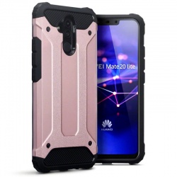 Huawei Mate 20 Lite Dual Layer Hybrid Soft TPU Shock-absorbing Protective Cover RoseGold