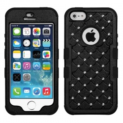 iPhone SE/5S/5 MyBat Natural Black/Black FullStar TUFF Hybrid Protector Cover