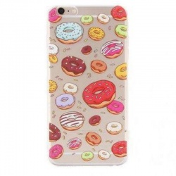 iPhone SE(2nd Gen) and iPhone 7/8 Case Donuts Pattern Soft Silicone Clear