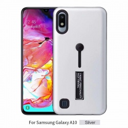 Samsung Galaxy A10 Kickstand Shockproof Cover Silver