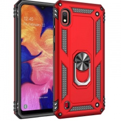 Samsung Galaxy A10 Ring Armor Cover Red