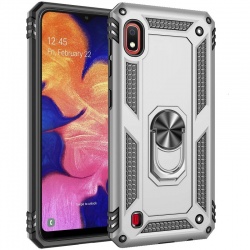 Samsung Galaxy A10 Ring Armor Cover Silver