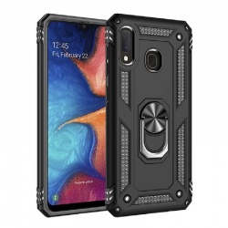 Samsung Galaxy A20e Ring Armor Cover Black