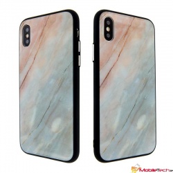 iPhone X Tempered glass Clear Marble Pattern Ultra thin Cover