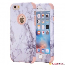 iPhone 6s/6 Dual Layer Heavy Duty Shockproof Protective Marble Cover RoseGold