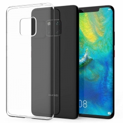 Cover Per Huawei Mate 20 Pro Trasparente Slim In TPU Morbido – Antiurto E Antigraffio Con Stampa Lupo