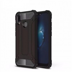 Huawei P20 Lite Dual Layer Hybrid Soft TPU Shock-absorbing Protective Cover Black
