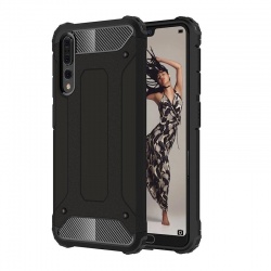 Huawei P20 Pro Dual Layer Hybrid Soft TPU Shock-absorbing Protective Cover Black