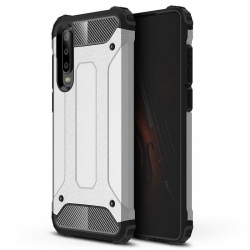 Huawei P30 Lite Luxury Armour Silver case