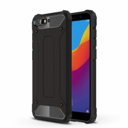 Huawei Y6(2018) Dual Layer Hybrid Soft TPU Shock-absorbing Protective Cover Black