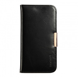 iPhone SE/5S/5 Genuine Leather Wallet Case Black