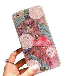 iPhone 6s/6 Quick Sand Glitter Flamingo Pattern Covers