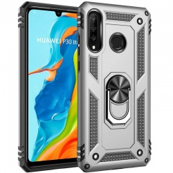 Huawei P30 Lite Case - Silver Ring Armor